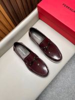 Ferragamo Brown calfskin Leather Shoes-Ferragamo Man Business Leather Shoes
